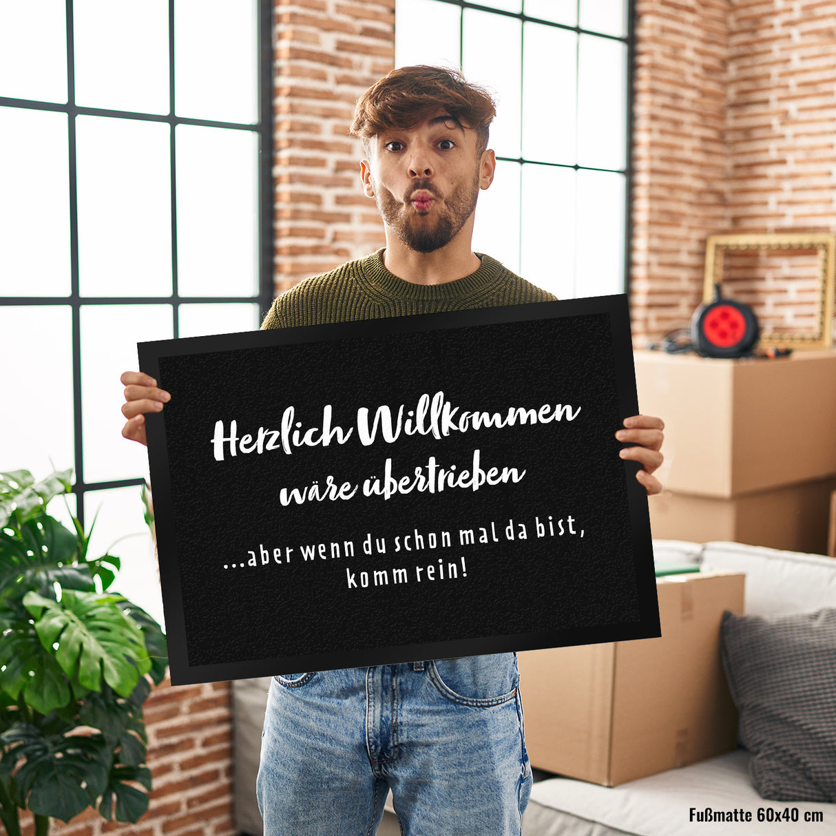 Herzlich Willkommen wäre übertrieben Fußmatte in 35x50 cm