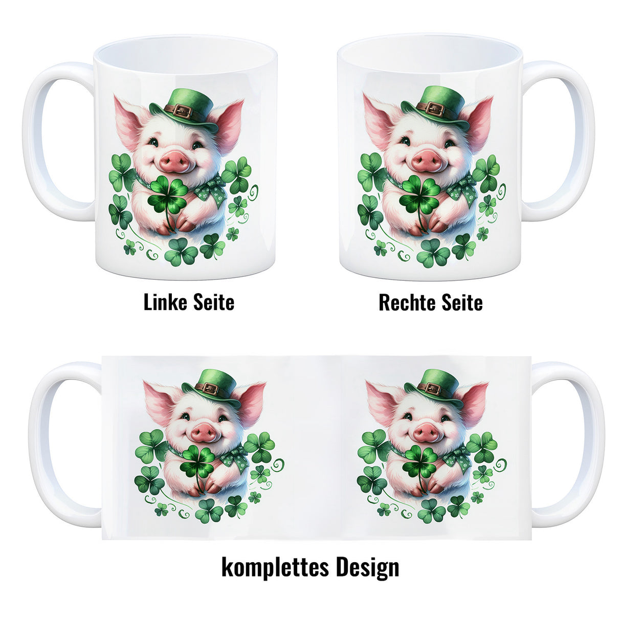 Süßes Schwein das Glück bringt Kaffeebecher