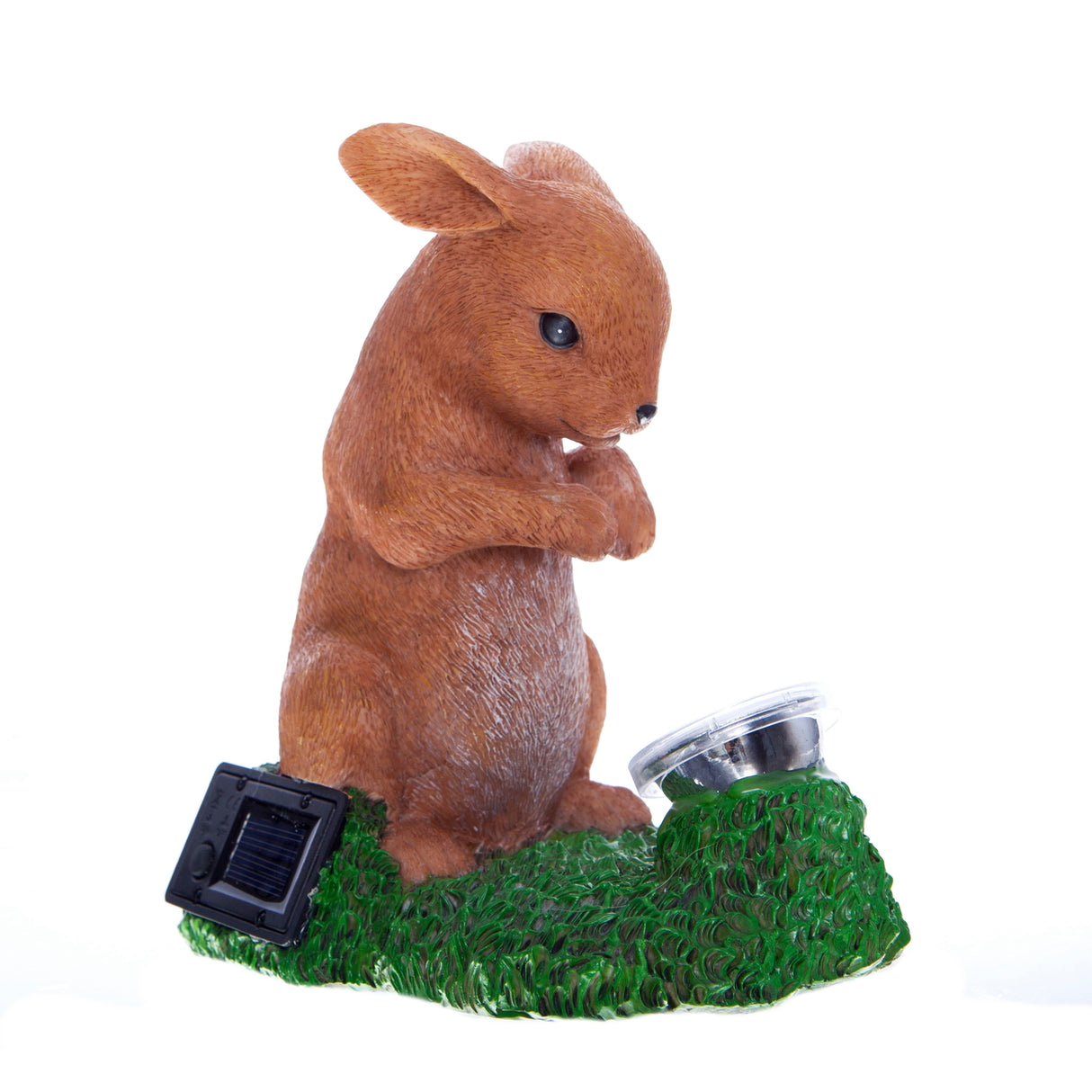 Zombie Hase Gartenfigur mit Solarlampe