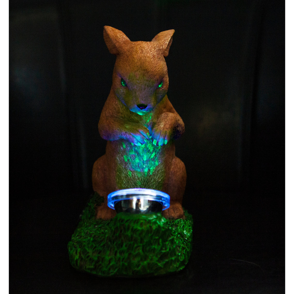Zombie Hase Gartenfigur mit Solarlampe