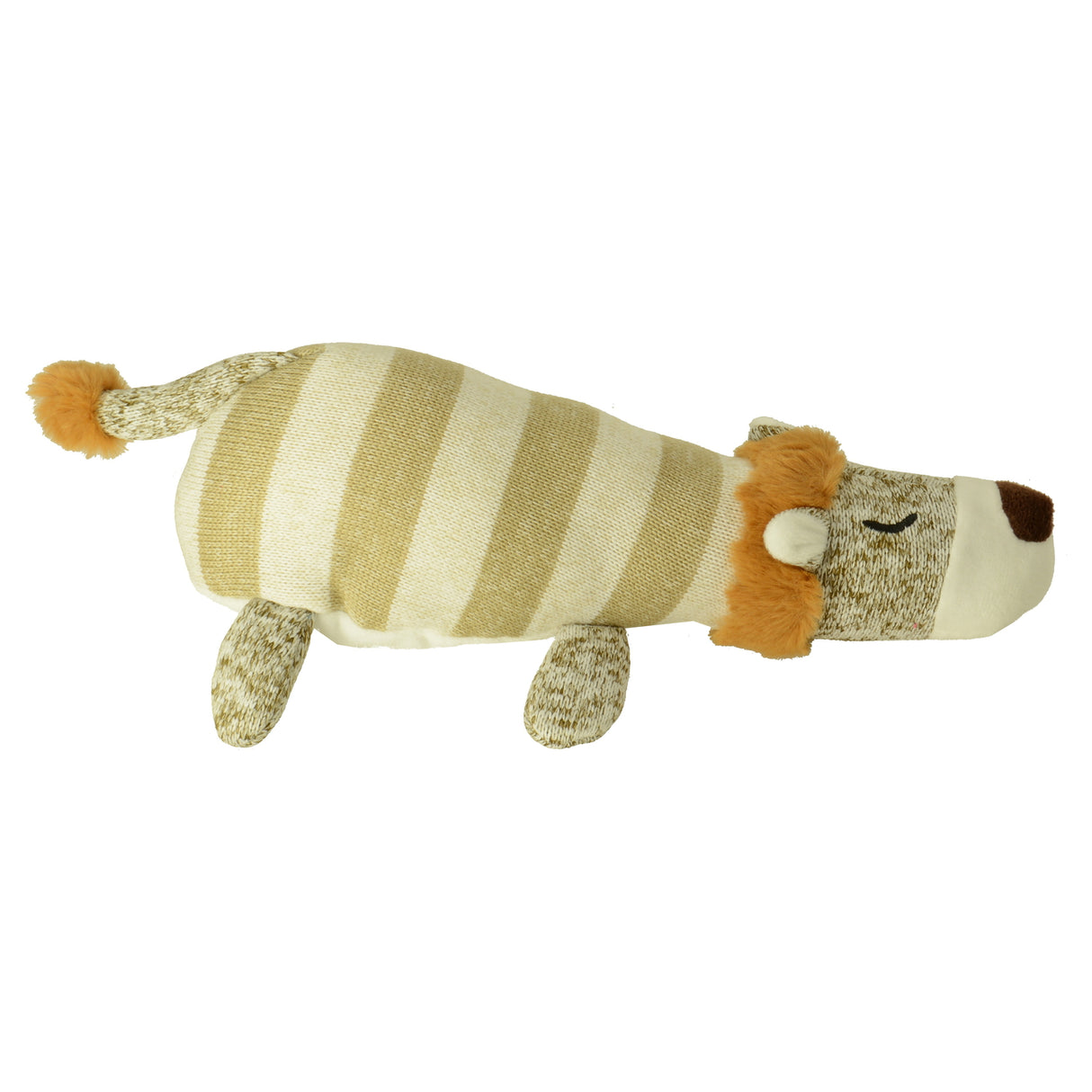 Löwe in Strickoptik Kuscheltier