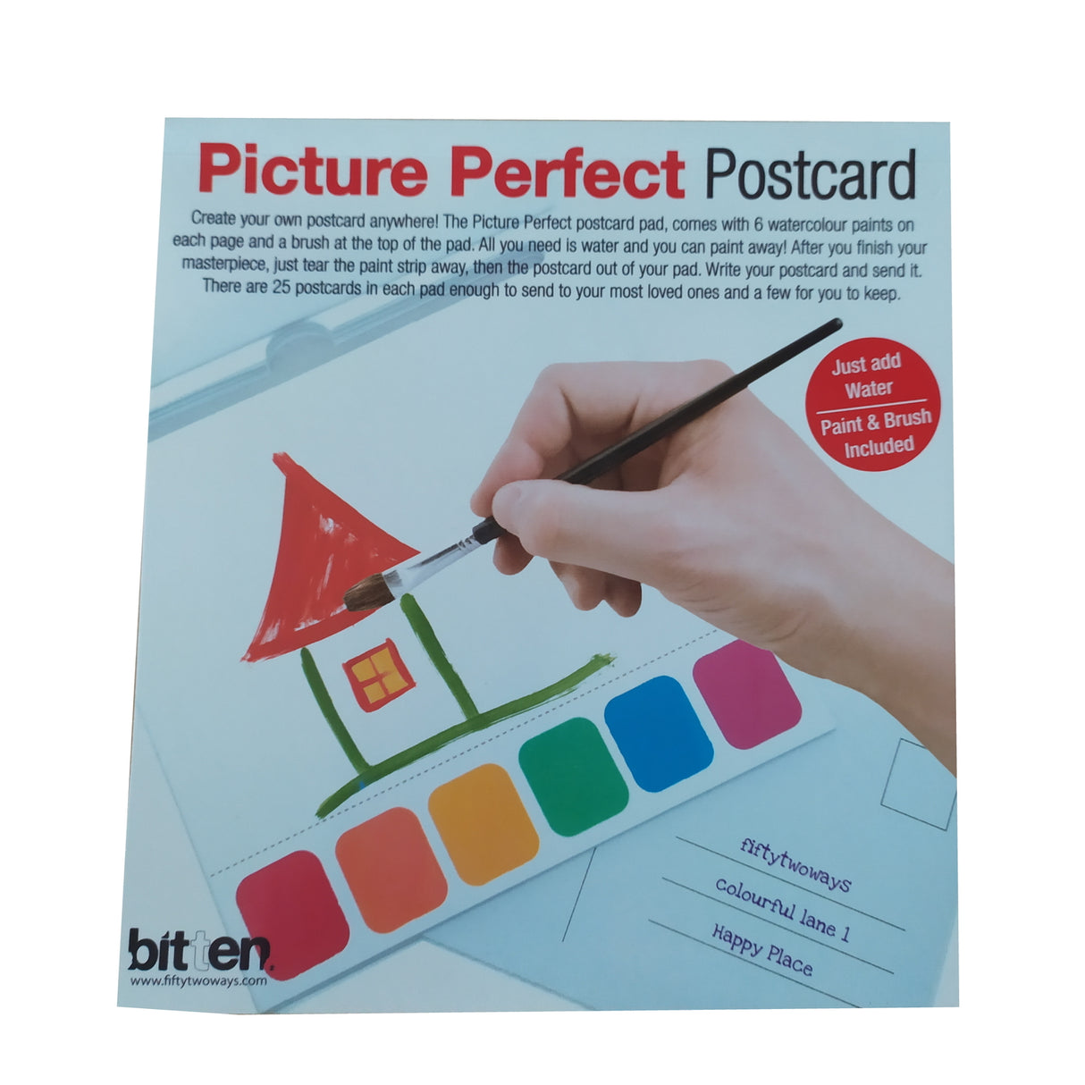 DIY Postkarten im 25er Set mit Wasserfarben und Pinsel