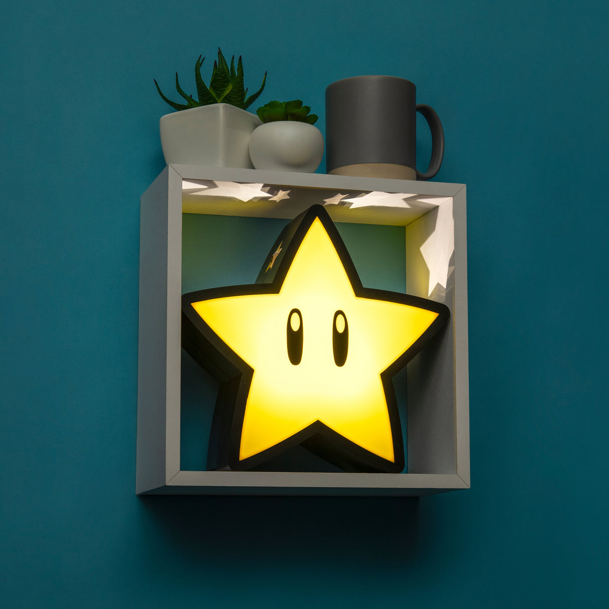 Super Mario XL Super Stern Dekolampe mit Stern Projektor