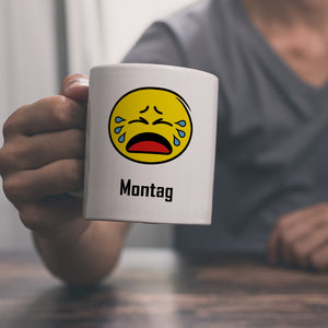 Kaffeebecher mit Spruch: Montag