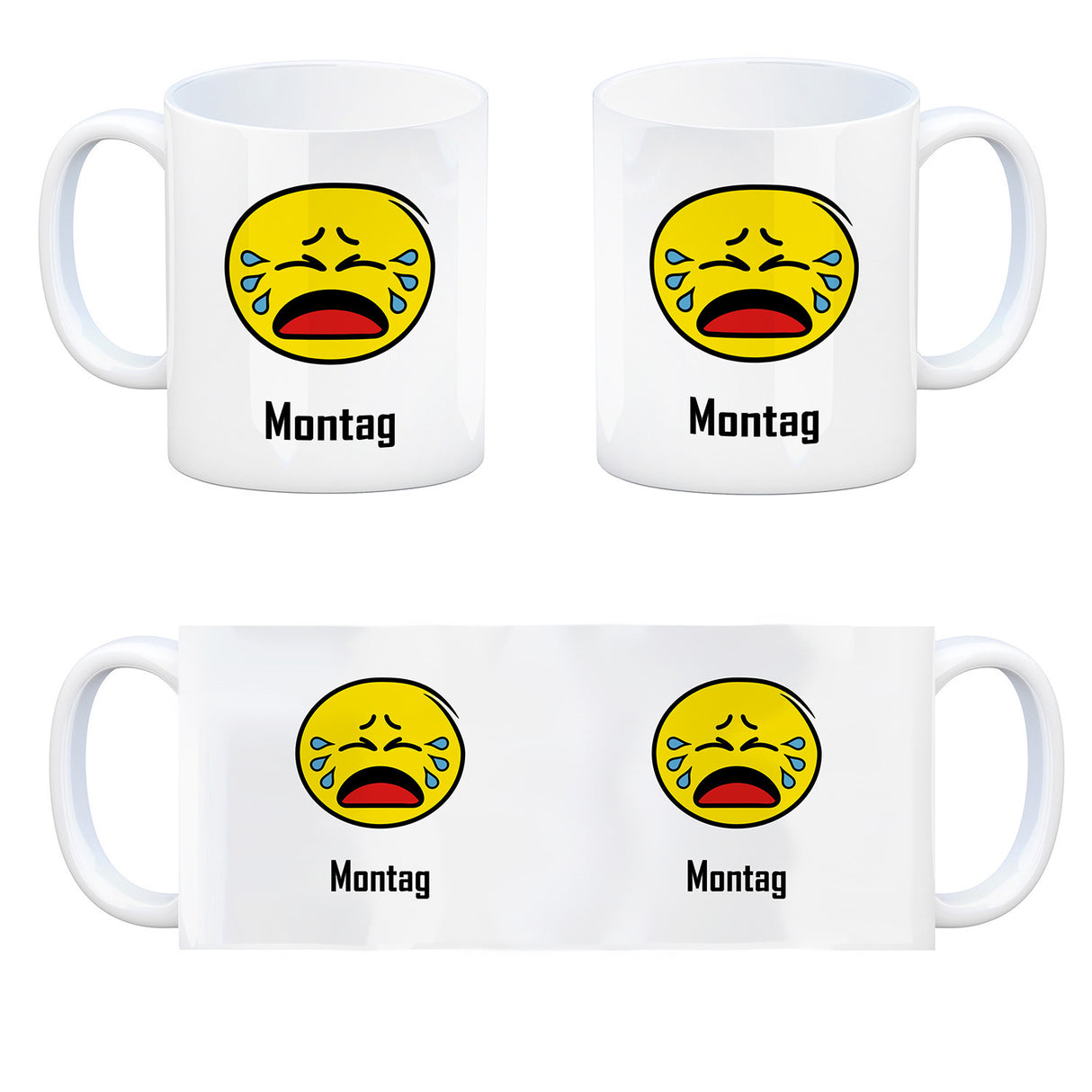 Kaffeebecher mit Spruch: Montag