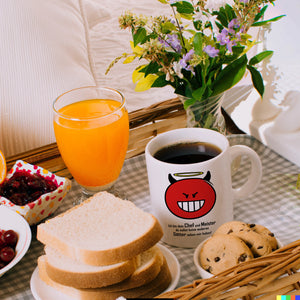 Kaffeebecher mit Spruch: Ich bin dein Chef und Meister ...