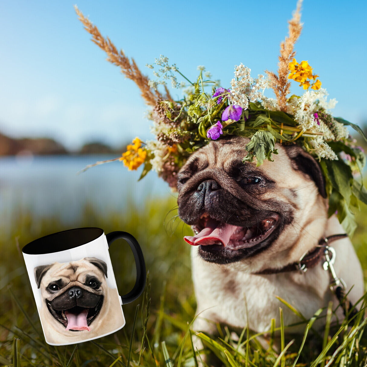 Mops Kaffeebecher