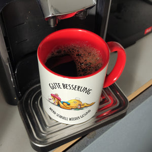 Gute Besserung, wird schnell wieder gesund Hase Kaffeebecher