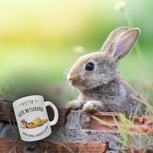 Gute Besserung, wird schnell wieder gesund Hase Kaffeebecher