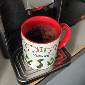 Frohe Weihnachten Wichtel Kaffeebecher