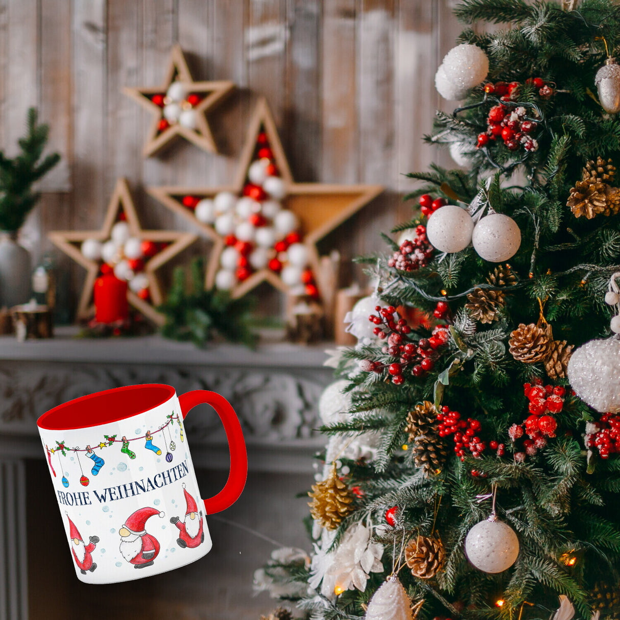 Frohe Weihnachten Weihnachtsmann Kaffeebecher