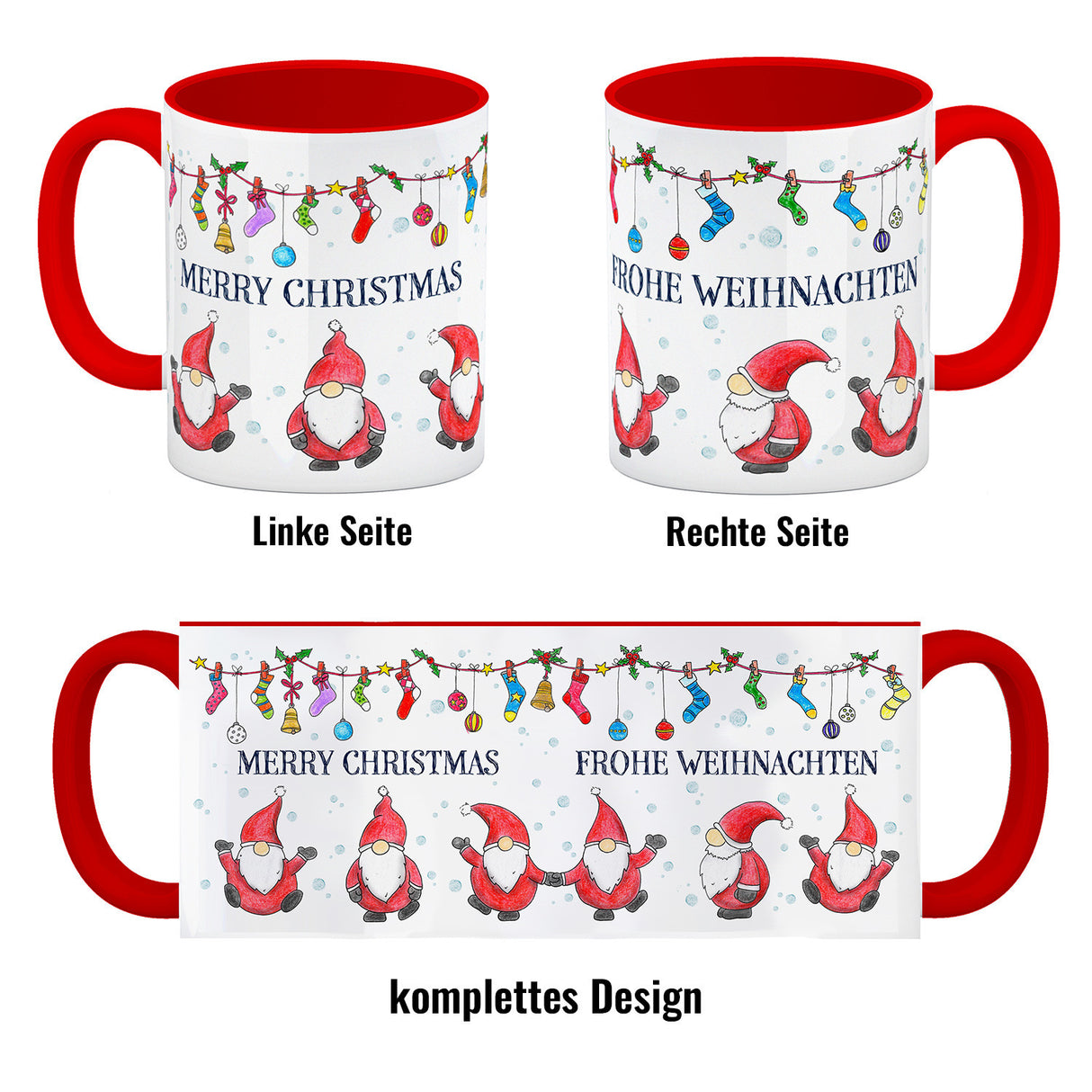Frohe Weihnachten Weihnachtsmann Kaffeebecher