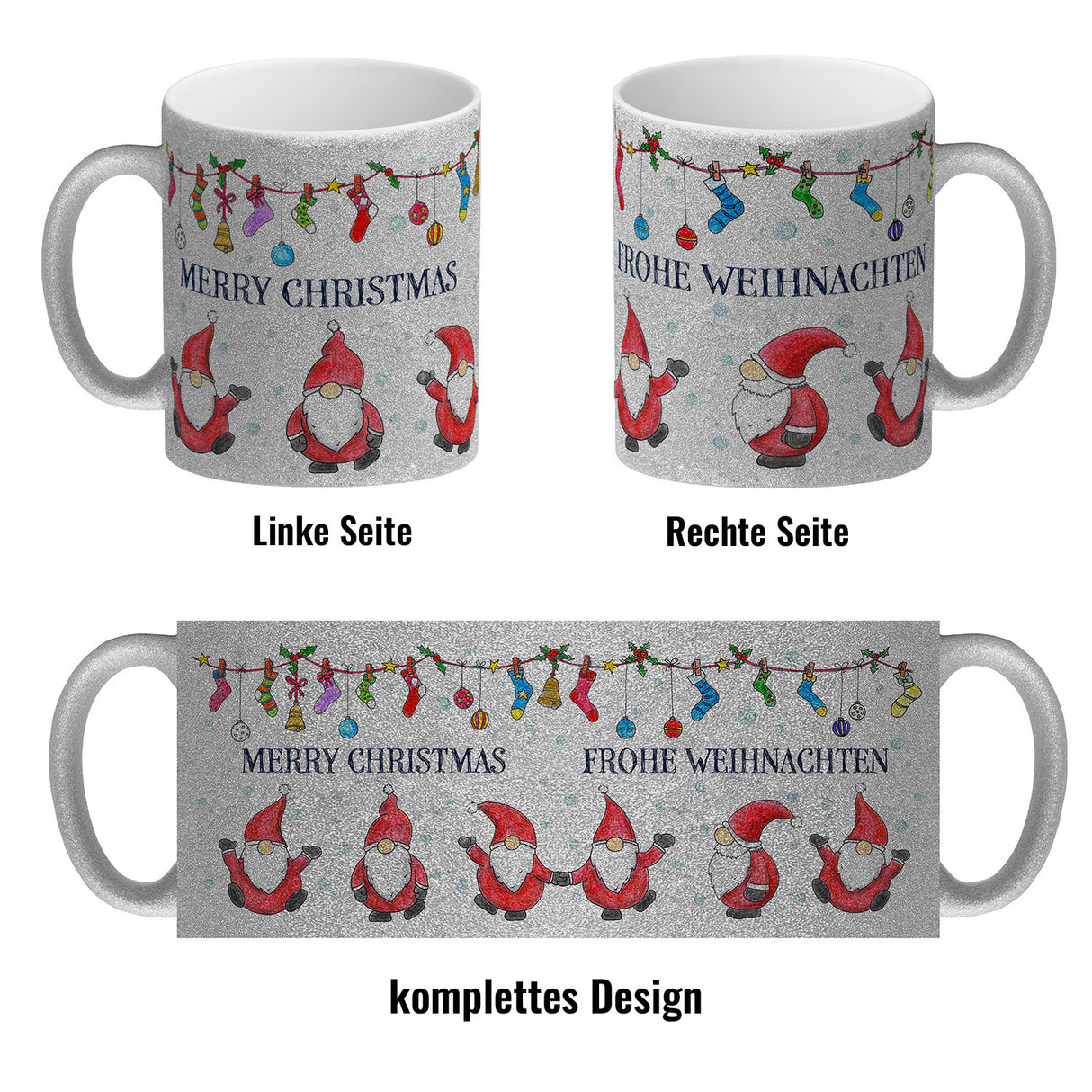 Frohe Weihnachten Weihnachtsmann Kaffeebecher