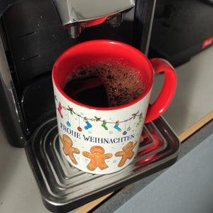 Frohe Weihnachten Lebkuchenmann Kaffeebecher