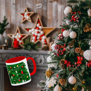 Kaffeebecher mit fotorealistischem Weihnachtsbaum Motiv