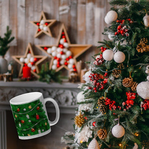 Kaffeebecher mit fotorealistischem Weihnachtsbaum Motiv