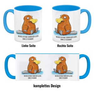 Nur noch ein paar Stunden blöd gucken, dann ist Feierabend Kaffeebecher mit Schnabeltier