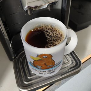 Nur noch ein paar Stunden blöd gucken, dann ist Feierabend Kaffeebecher mit Schnabeltier