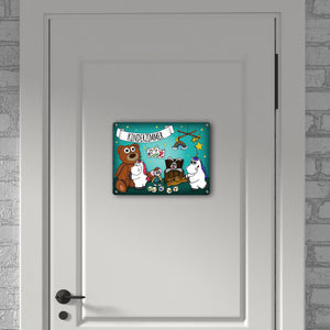 Honeycorns Metallschild mit Einhorn Kinderzimmer Motiv