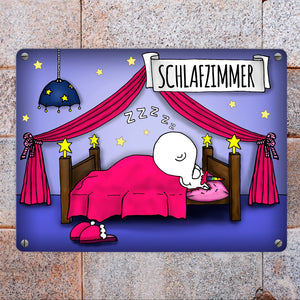 Honeycorns Metallschild mit Einhorn Schlafzimmer Motiv