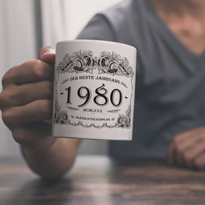1980 der beste Jahrgang Kaffeebecher