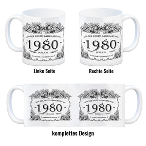 1980 der beste Jahrgang Kaffeebecher