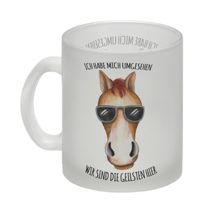 Ich habe mich umgesehen, wir sind die Geilsten hier Kaffeebecher mit Pferd