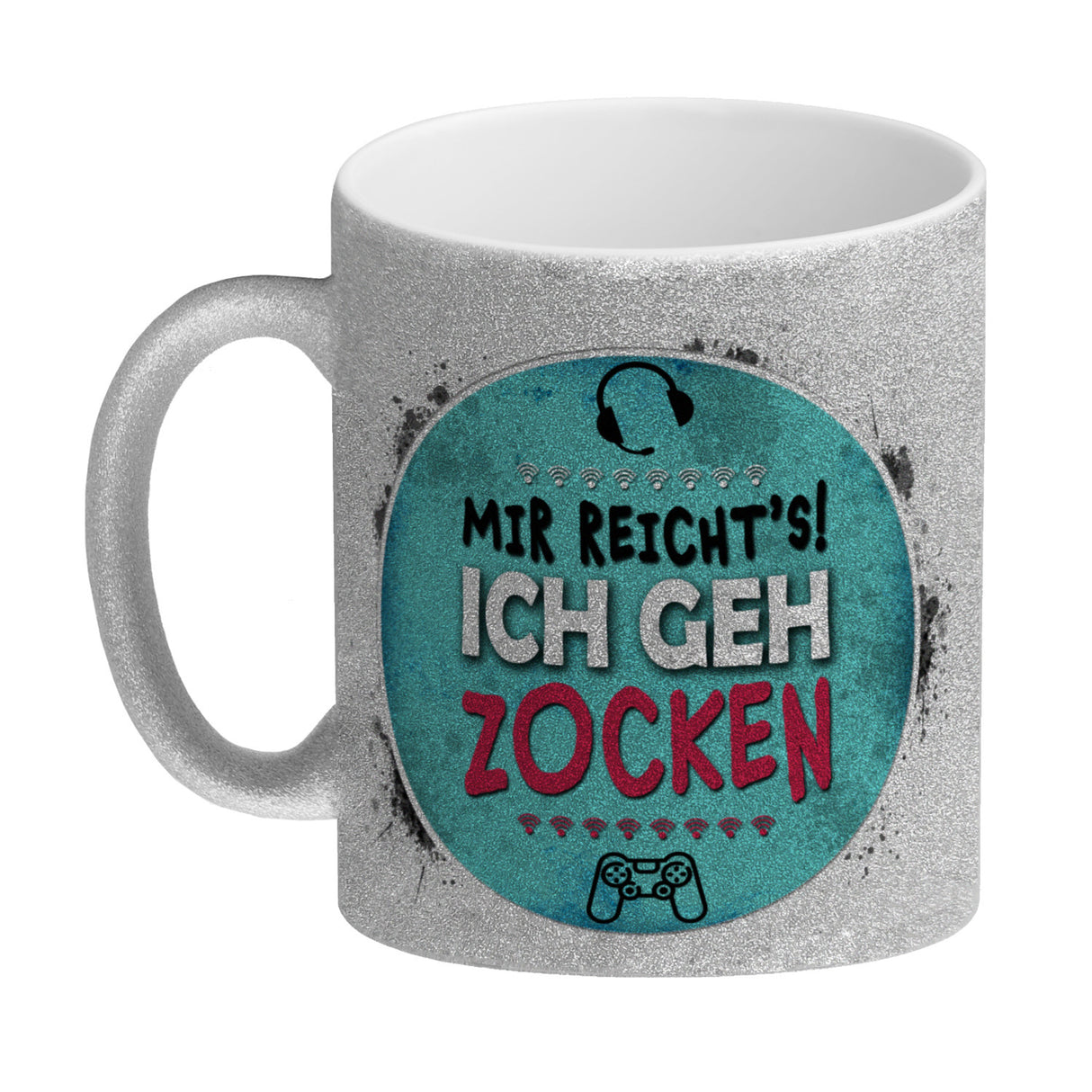 Kaffeebecher mit Spruch: Mir reicht's! Ich geh zocken