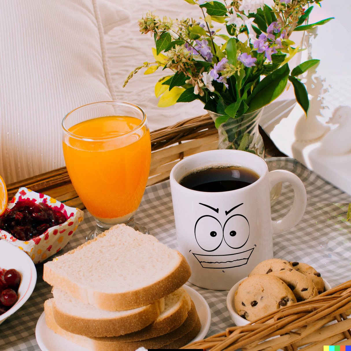 Tassengesichter Kaffeebecher mit gehässiges Gesicht Motiv