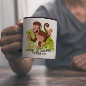 Mein Arbeitstag in drei Worten: Planet der Affen Kaffeebecher