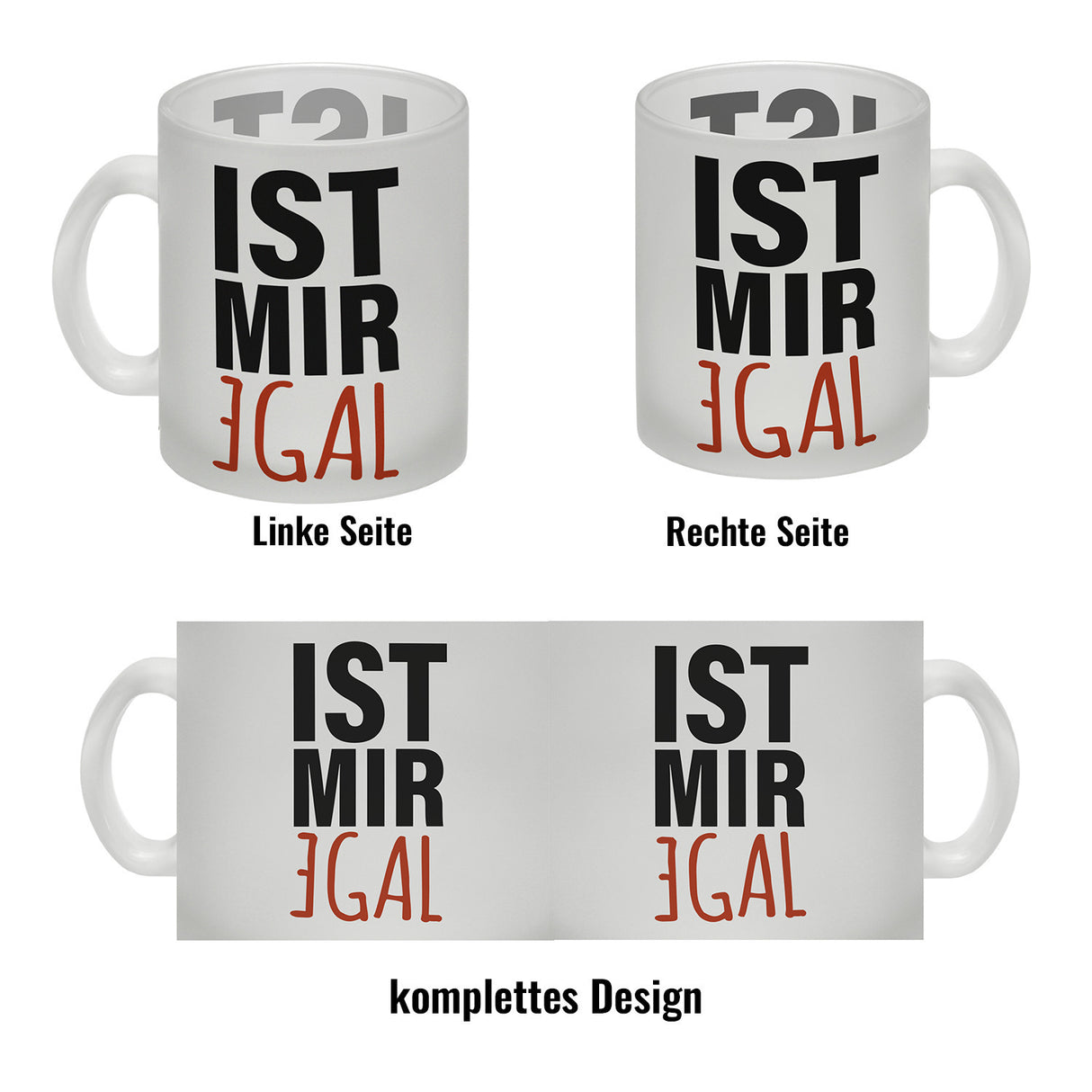 Kaffeebecher mit Spruch: Ist mir egal