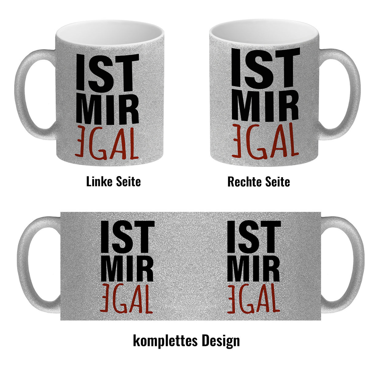 Kaffeebecher mit Spruch: Ist mir egal