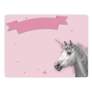 Metallschild mit Einhorn Stalltafel Motiv zum selbst Beschriften