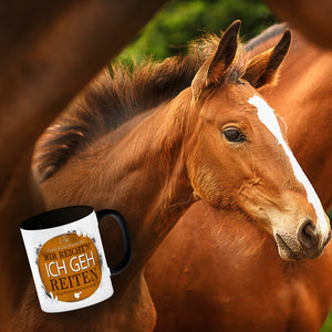 Kaffeebecher mit Spruch: Mir reicht's! Ich geh reiten