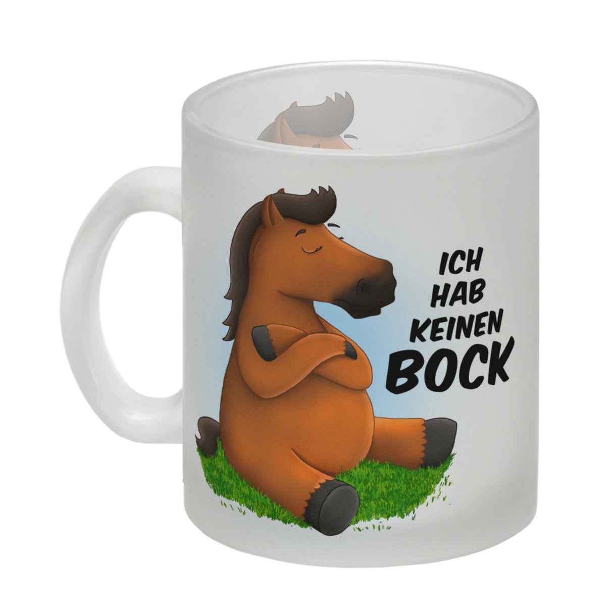 Ich hab keinen Bock Kaffeebecher mit Pferde Motiv
