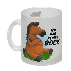 Ich hab keinen Bock Kaffeebecher mit Pferde Motiv