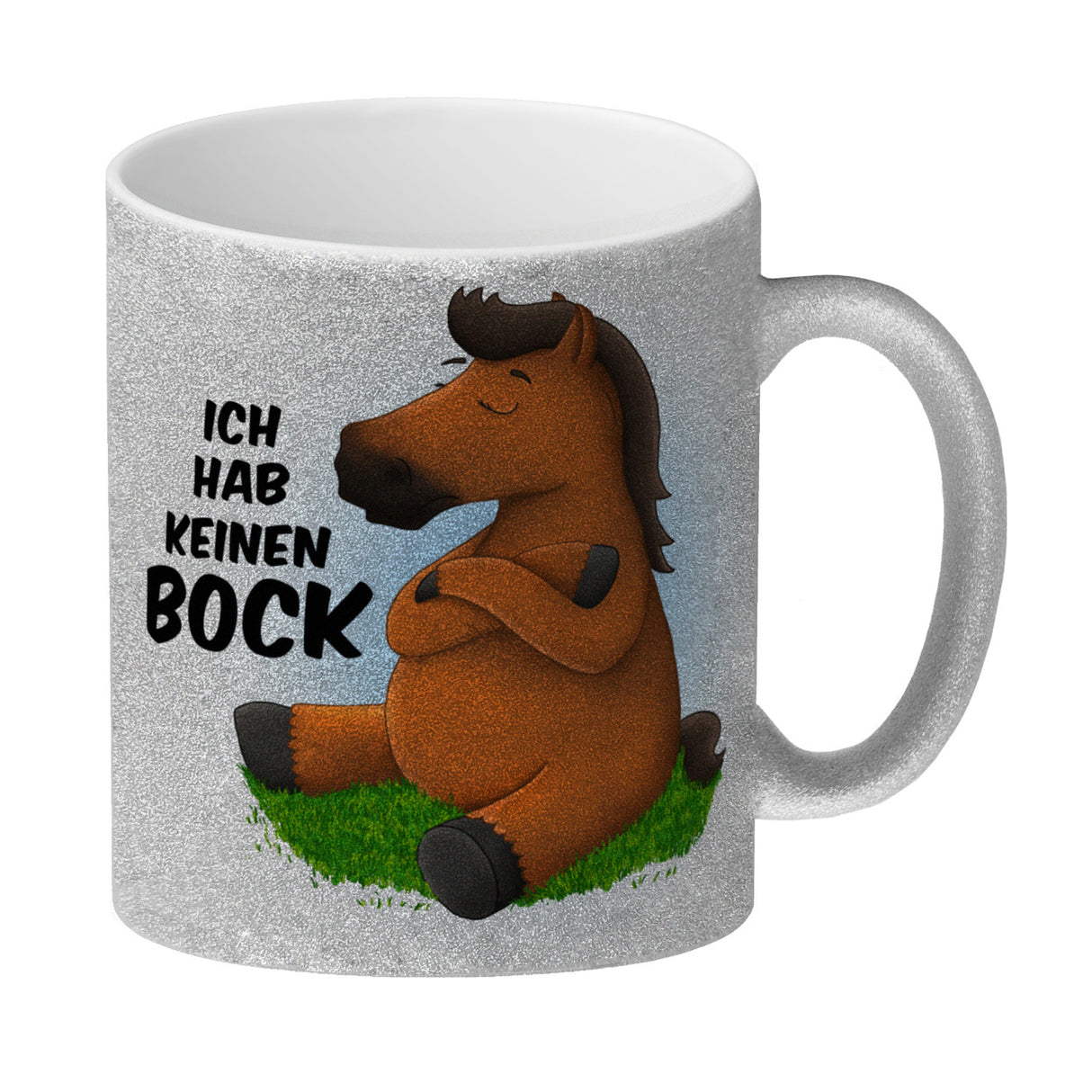 Ich hab keinen Bock Kaffeebecher mit Pferde Motiv
