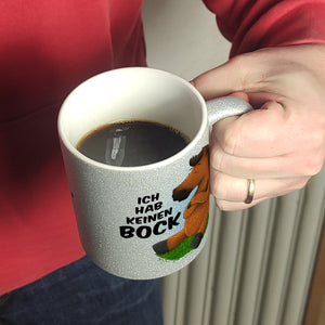 Ich hab keinen Bock Kaffeebecher mit Pferde Motiv