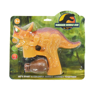 Triceratops Seifenblasenpistole mit Licht, Sound und Seifenlauge