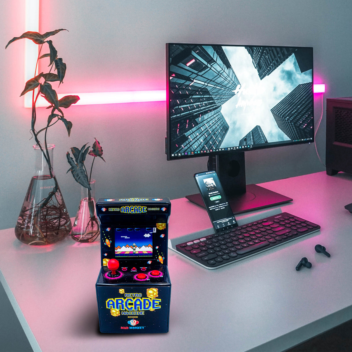 Mini Arcade Automat Retro Spielkonsole mit 240 8-Bit Spielen