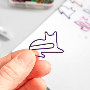 Katzen Büroklammer in bunten Farben Tier Motiv Briefklammer im 50er Set