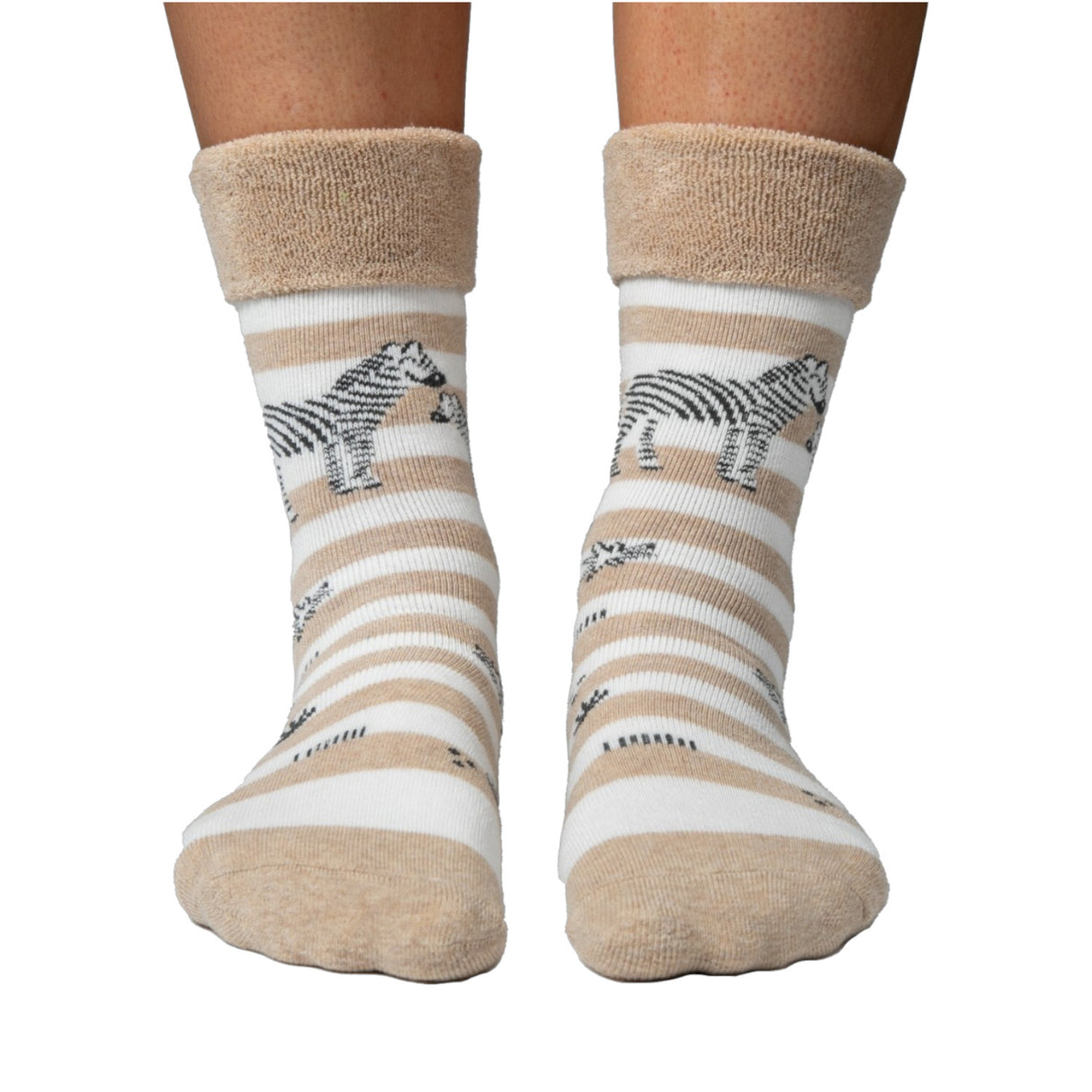 Zebra Socken Cucamelon Kuschelsocken für Mama und Baby in 38-40 und für Neugeborene (2 Paare)