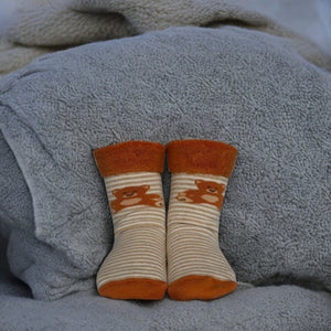 Teddybär Socken Cucamelon Kuschelsocken für Mama und Kind in 38-40 & 1-4 Jahre (2 Paare)