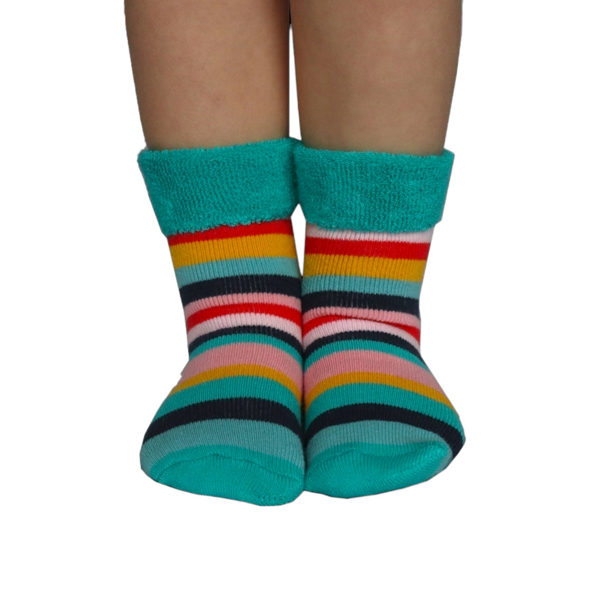 Bunte Streifen Socken Cucamelon Kuschelsocken für Mama und Kind in 38-40 & 1-4 Jahre (2 Paare)