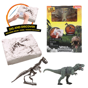 Dinosaurier Ausgrabungsset mit Dinofigur und Skelett in zufälliger Variante