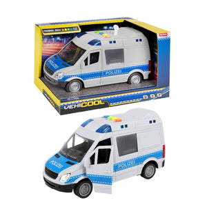 Polizei Van Spielzeugauto Polizeibus Automodell mit Friktionsmotor, Licht und Ton