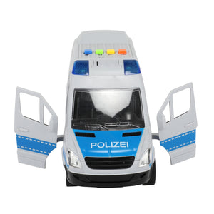 Polizei Van Spielzeugauto Polizeibus Automodell mit Friktionsmotor, Licht und Ton