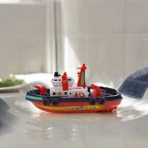 Feuerwehrlöschboot Badewannenspielzeug Feuerwehr-Boot mit Löschfunktion
