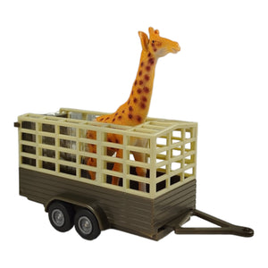 Safari Land Rover mit Anhänger Modellauto Defender Spielzeug mit Pull Back Motor