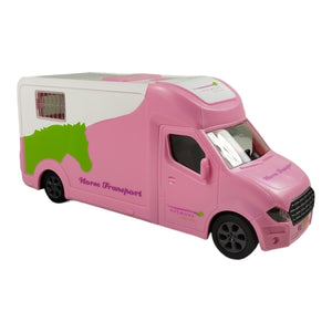 Anemone rosa Pferdetransporter mit Pferd Spielzeugauto mit Licht und Sound